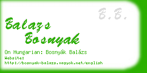 balazs bosnyak business card