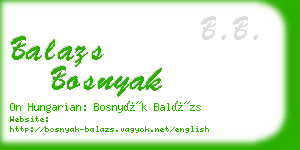 balazs bosnyak business card